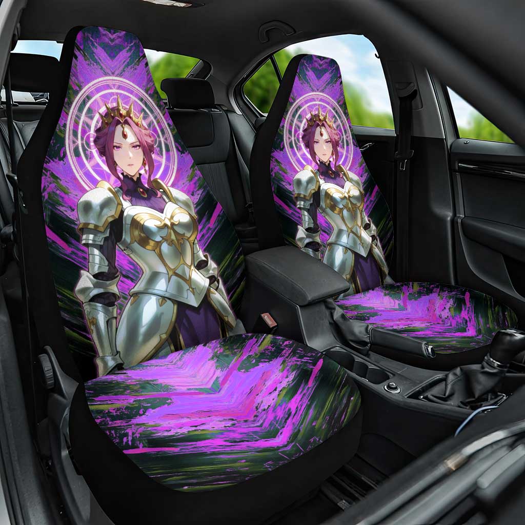 Mirellia Q Melromarc The Rising of the Shield Hero Car Seat Cover with Queen Armor and Magical Emblem Background - The Mazicc