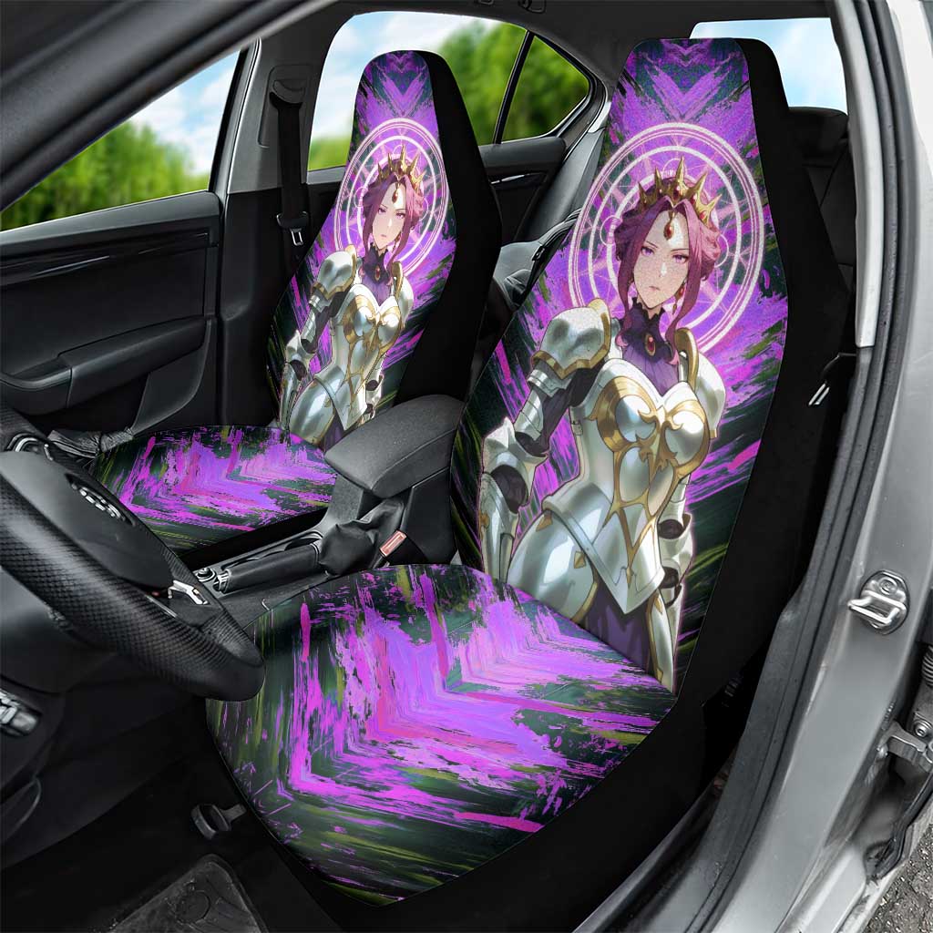 Mirellia Q Melromarc The Rising of the Shield Hero Car Seat Cover with Queen Armor and Magical Emblem Background - The Mazicc