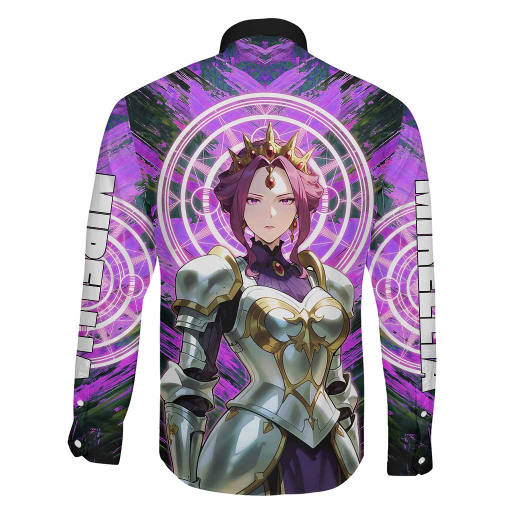 Mirellia Q Melromarc The Rising of the Shield Hero Family Matching Mermaid Dress and Hawaiian Shirt with Queen Armor and Magical Emblem Background