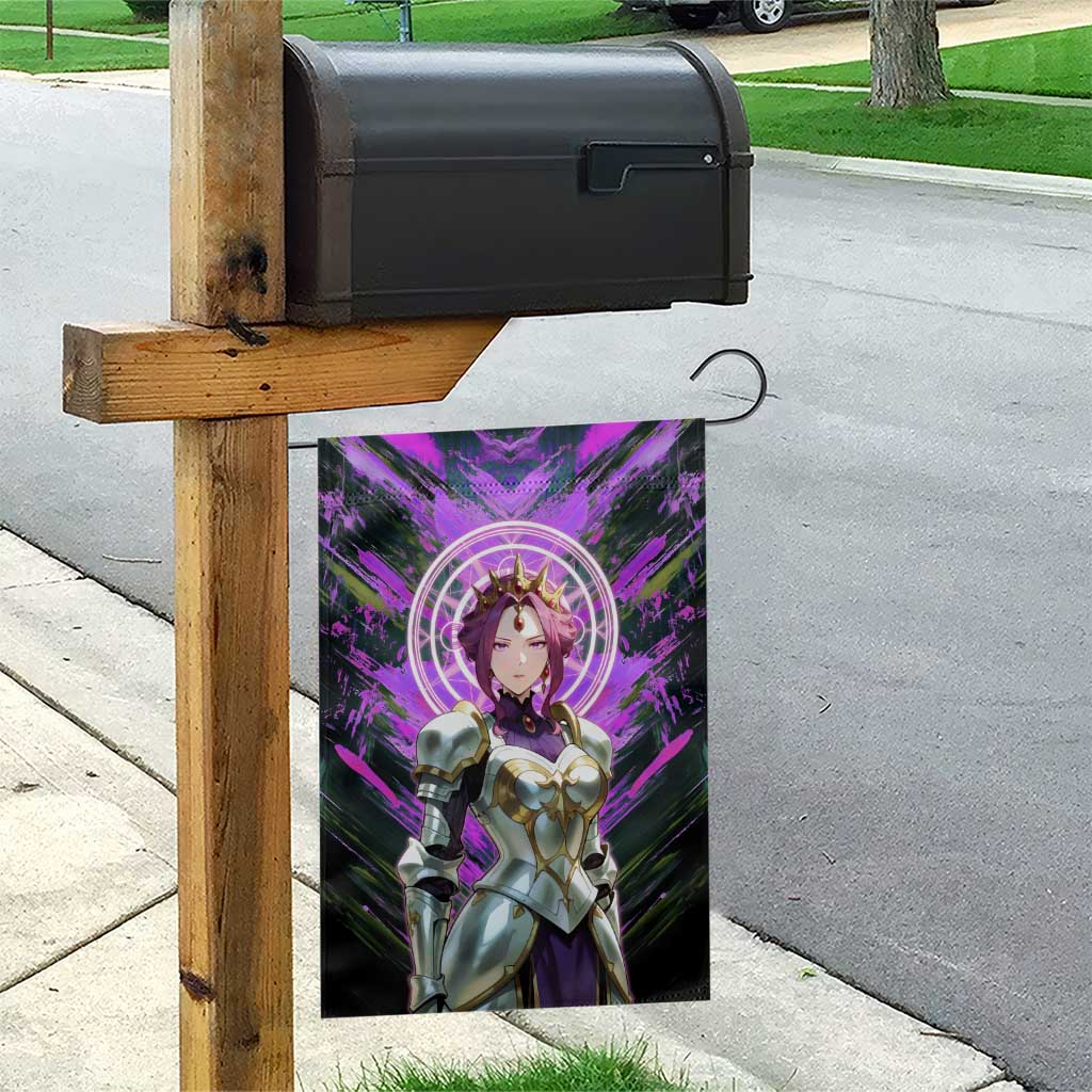 Mirellia Q Melromarc The Rising of the Shield Hero Garden Flag with Queen Armor and Magical Emblem Background - The Mazicc