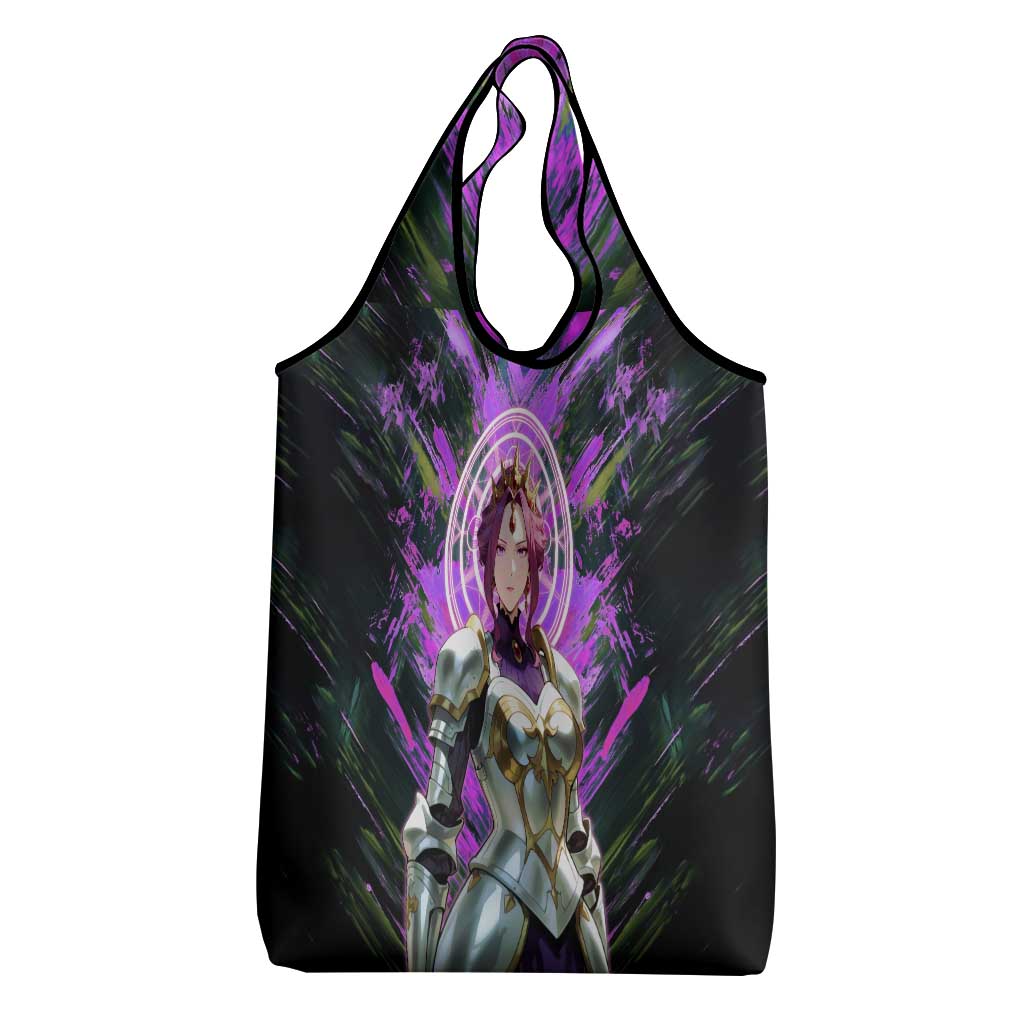 Mirellia Q Melromarc The Rising of the Shield Hero Grocery Bag with Queen Armor and Magical Emblem Background - The Mazicc