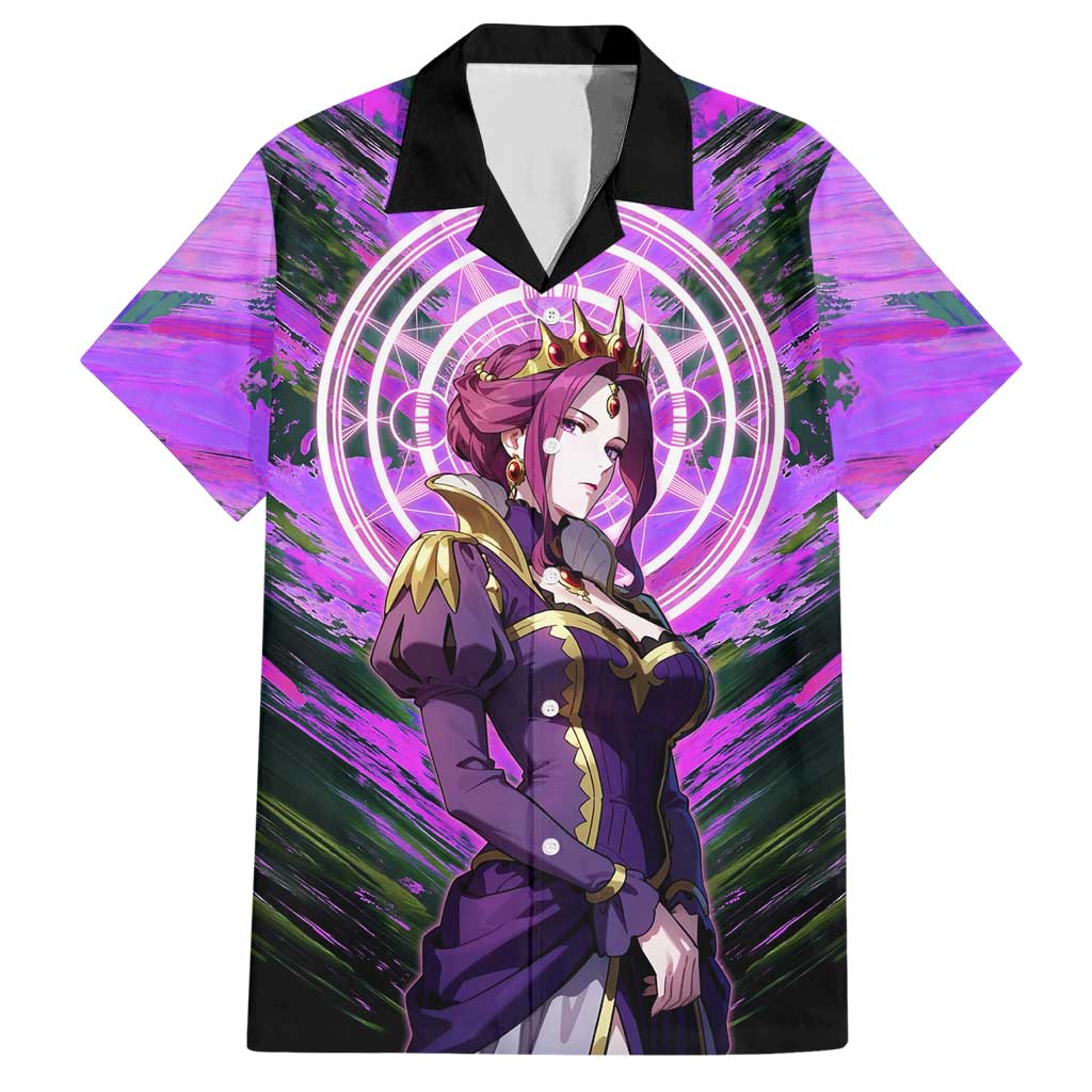 Mirellia Q Melromarc The Rising of the Shield Hero Hawaiian Shirt with Queen Armor and Magical Emblem Background - The Mazicc