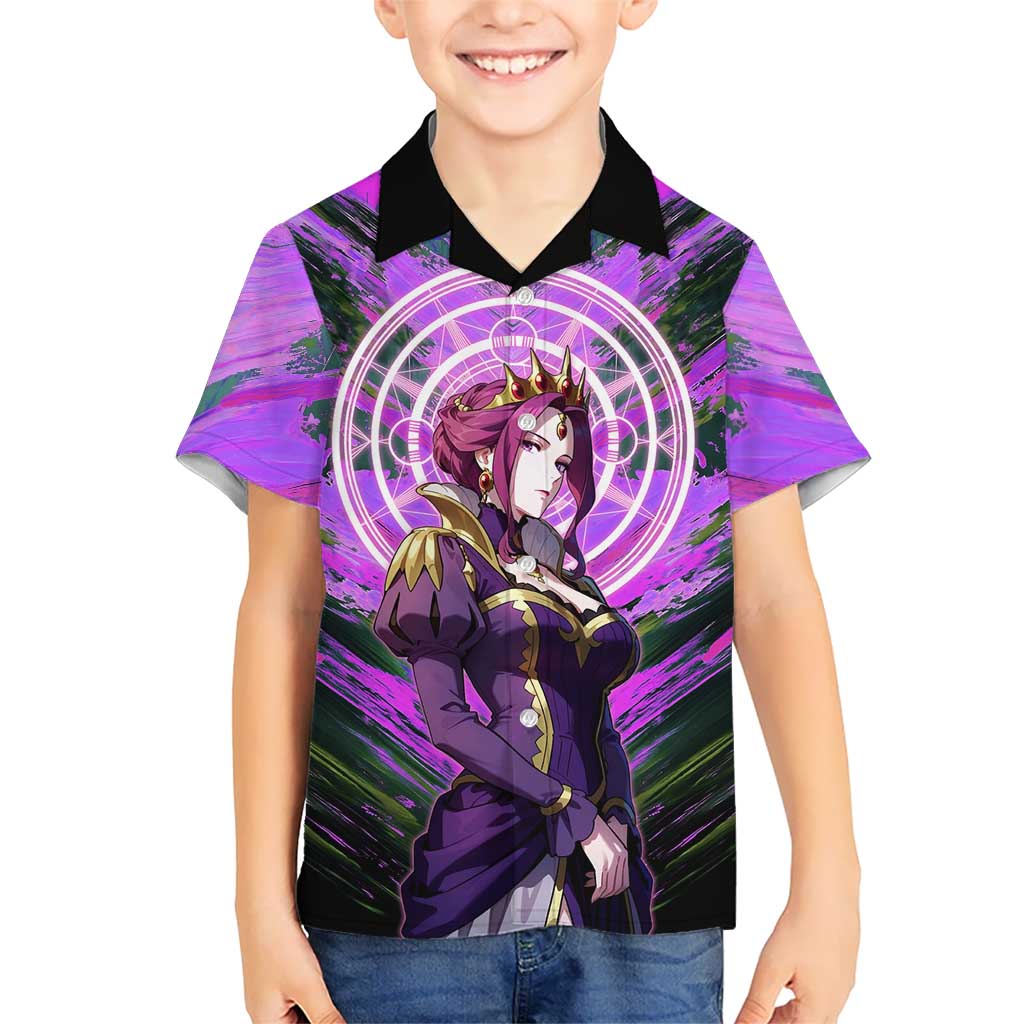 Mirellia Q Melromarc The Rising of the Shield Hero Hawaiian Shirt with Queen Armor and Magical Emblem Background - The Mazicc