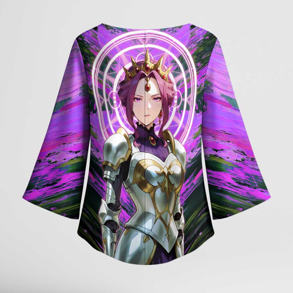 Mirellia Q Melromarc The Rising of the Shield Hero Kimono Sleeve Blouse with Queen Armor and Magical Emblem Background - The Mazicc