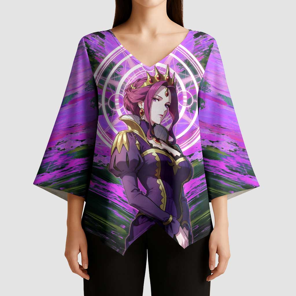 Mirellia Q Melromarc The Rising of the Shield Hero Kimono Sleeve Blouse with Queen Armor and Magical Emblem Background - The Mazicc
