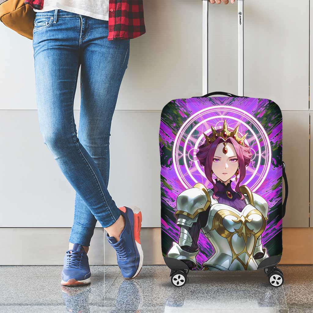 Mirellia Q Melromarc The Rising of the Shield Hero Luggage Cover with Queen Armor and Magical Emblem Background - The Mazicc