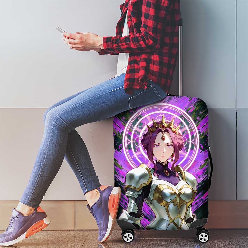 Mirellia Q Melromarc The Rising of the Shield Hero Luggage Cover with Queen Armor and Magical Emblem Background - The Mazicc
