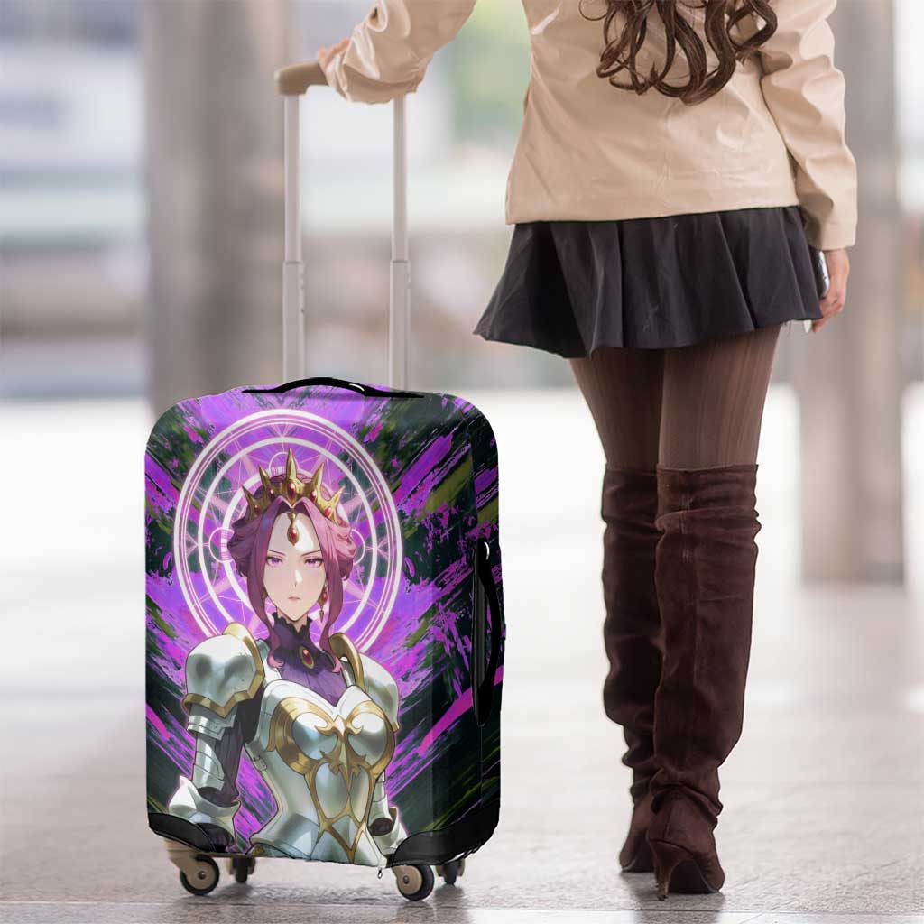 Mirellia Q Melromarc The Rising of the Shield Hero Luggage Cover with Queen Armor and Magical Emblem Background - The Mazicc