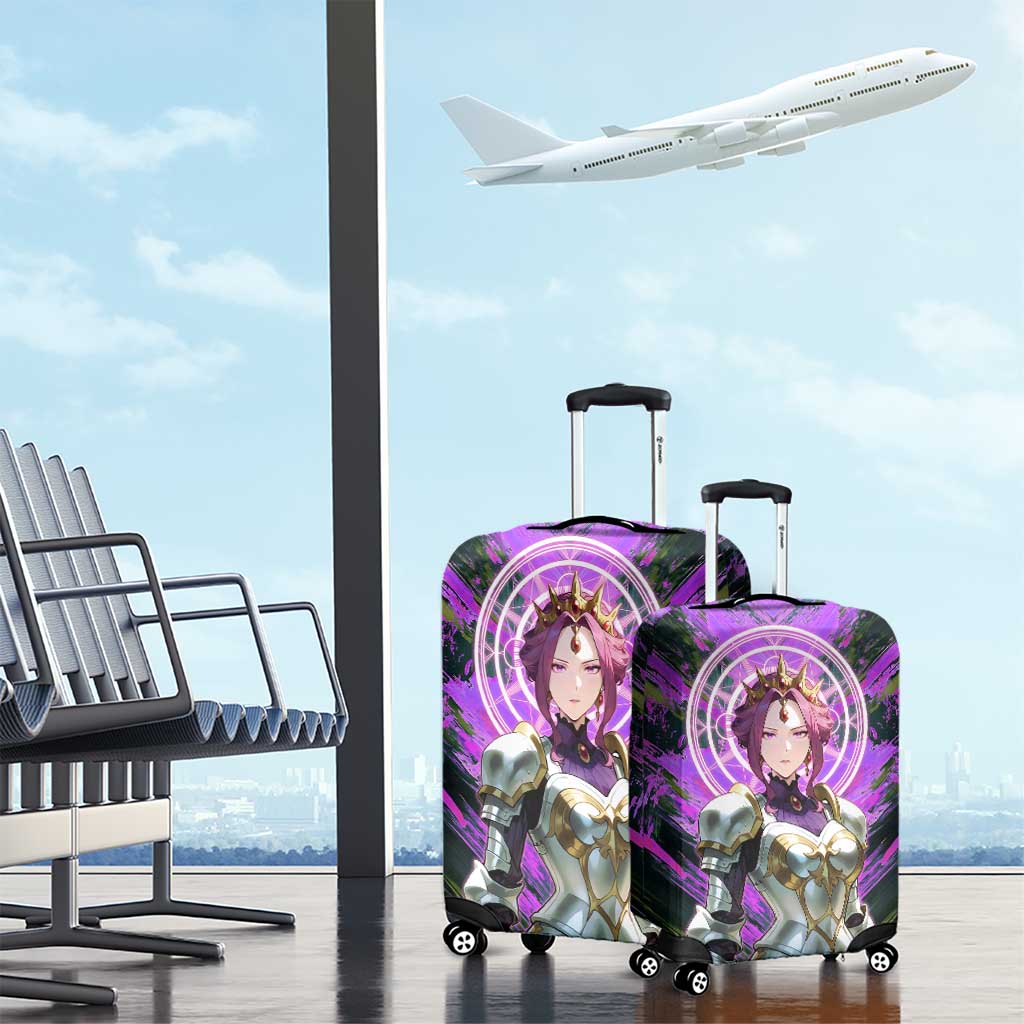 Mirellia Q Melromarc The Rising of the Shield Hero Luggage Cover with Queen Armor and Magical Emblem Background - The Mazicc