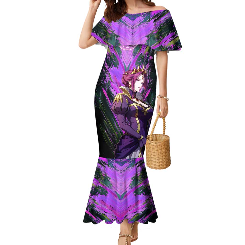 Mirellia Q Melromarc The Rising of the Shield Hero Mermaid Dress with Queen Armor and Magical Emblem Background - The Mazicc