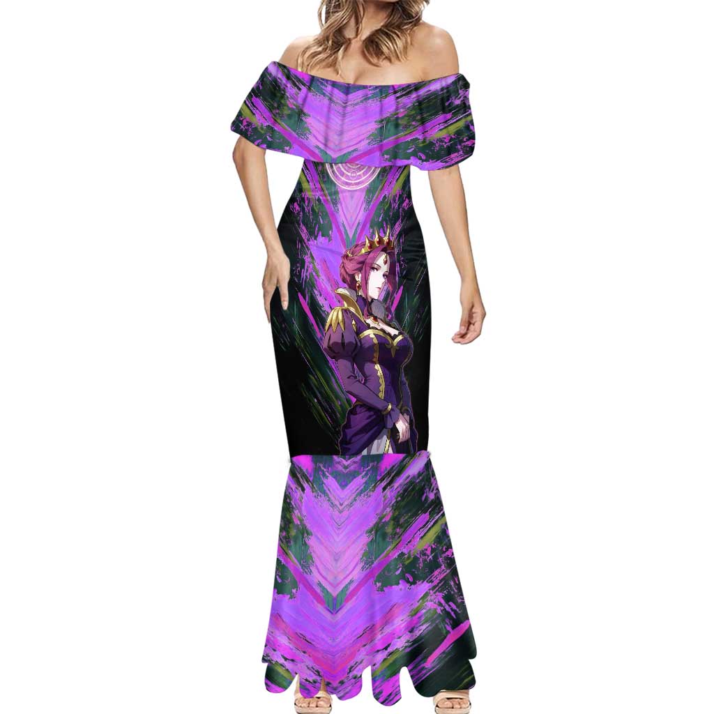 Mirellia Q Melromarc The Rising of the Shield Hero Mermaid Dress with Queen Armor and Magical Emblem Background - The Mazicc