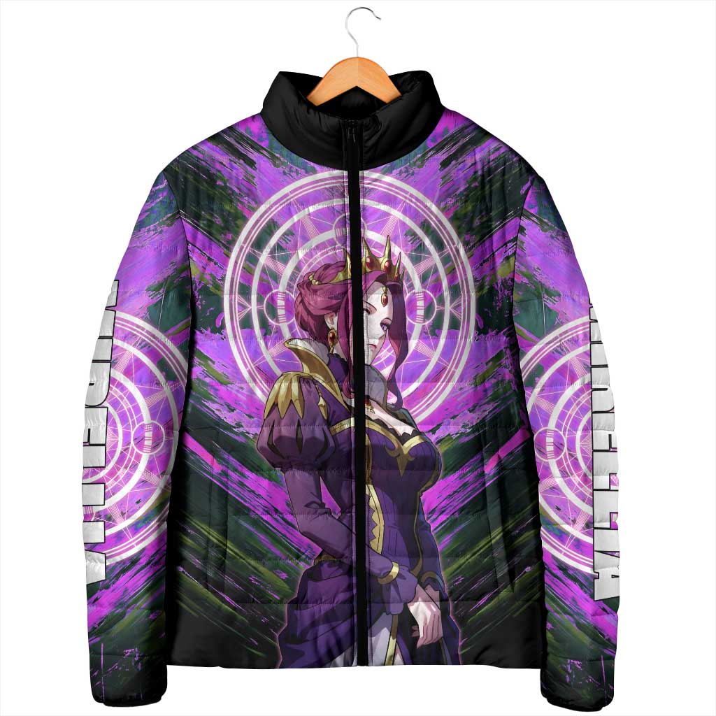 Mirellia Q Melromarc The Rising of the Shield Hero Padded Jacket with Queen Armor and Magical Emblem Background - The Mazicc