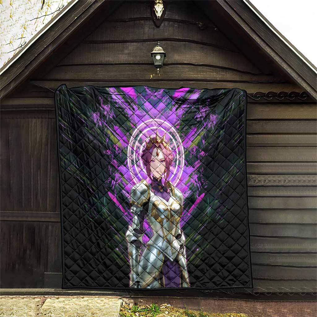 Mirellia Q Melromarc The Rising of the Shield Hero Quilt with Queen Armor and Magical Emblem Background - The Mazicc