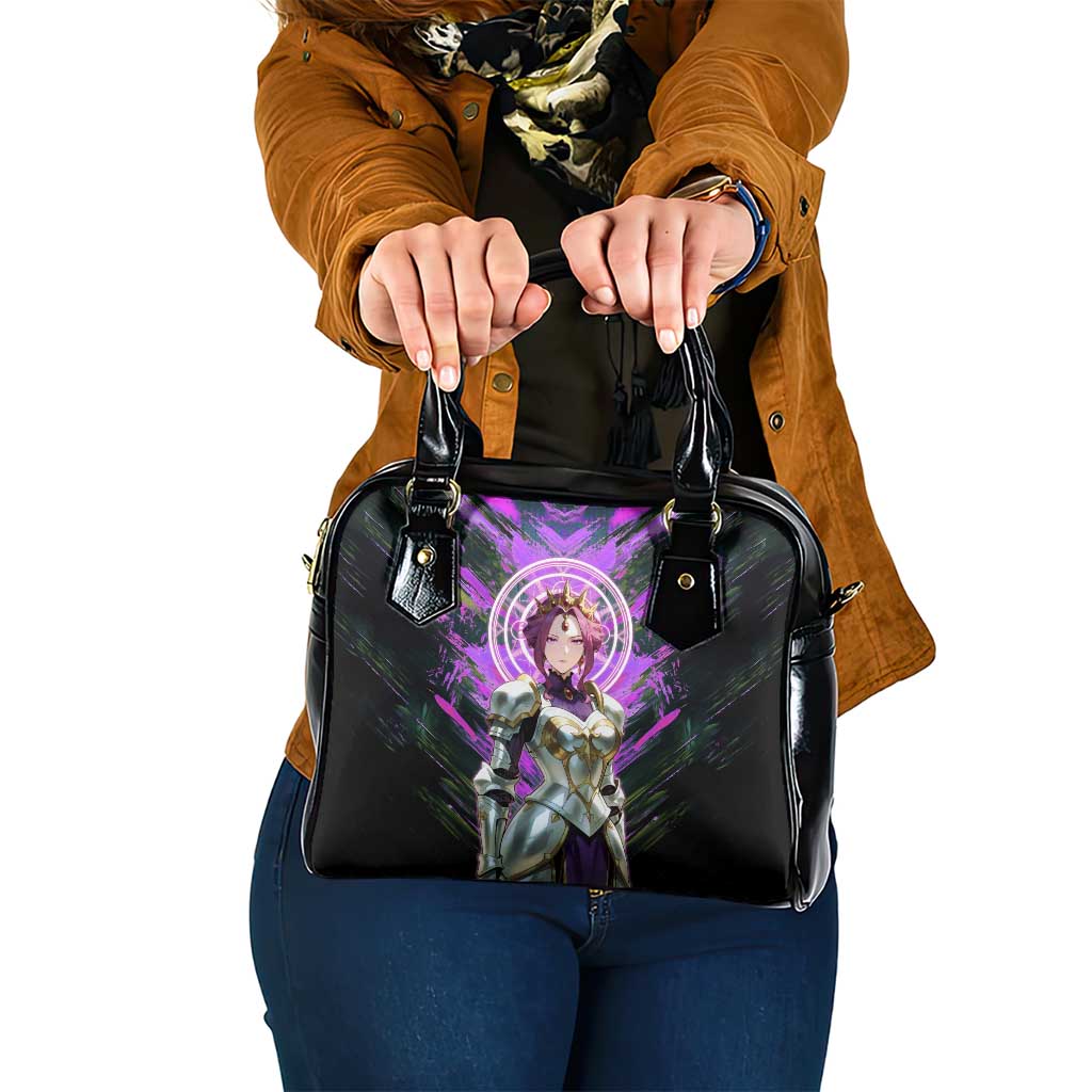 Mirellia Q Melromarc The Rising of the Shield Hero Shoulder Handbag with Queen Armor and Magical Emblem Background - The Mazicc