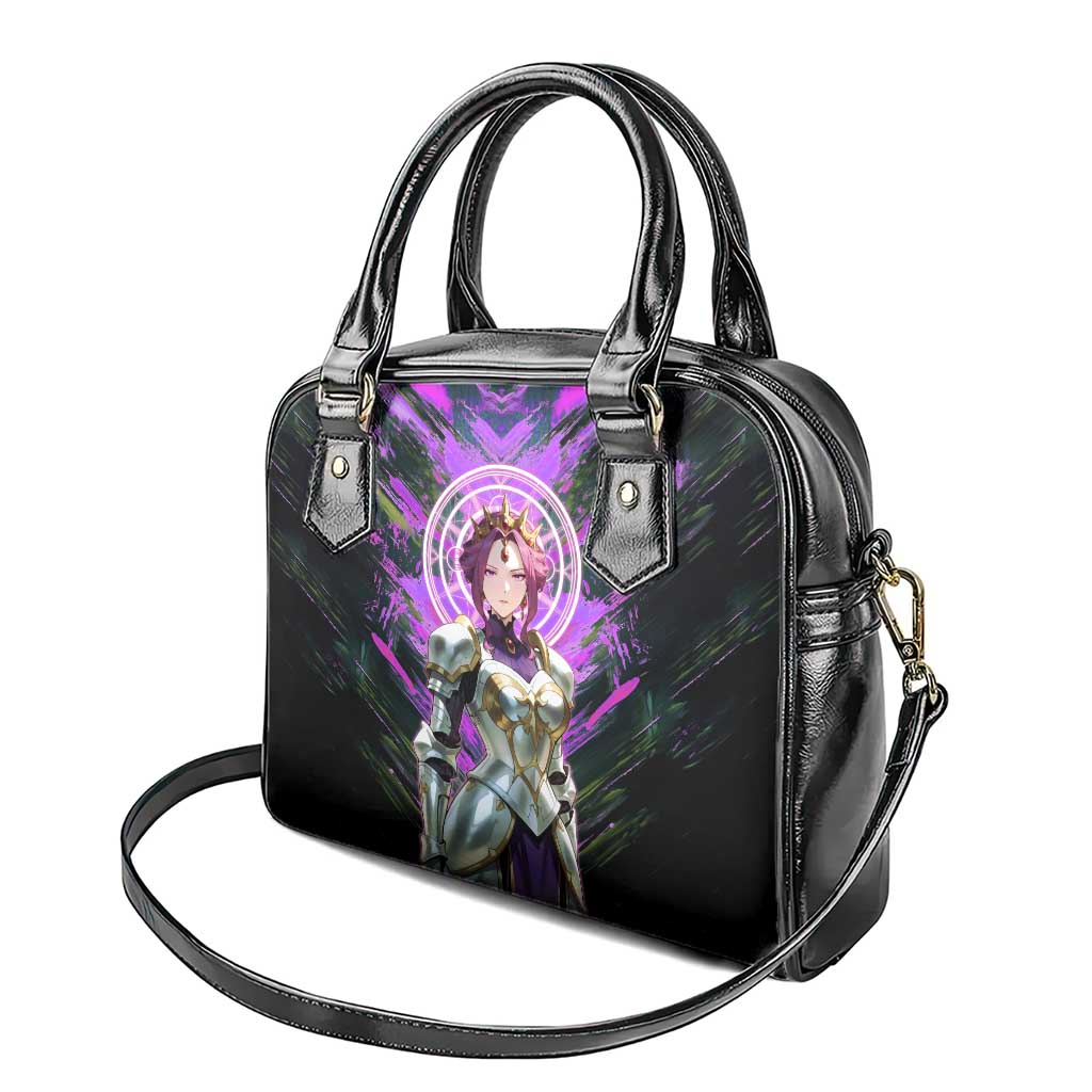 Mirellia Q Melromarc The Rising of the Shield Hero Shoulder Handbag with Queen Armor and Magical Emblem Background - The Mazicc