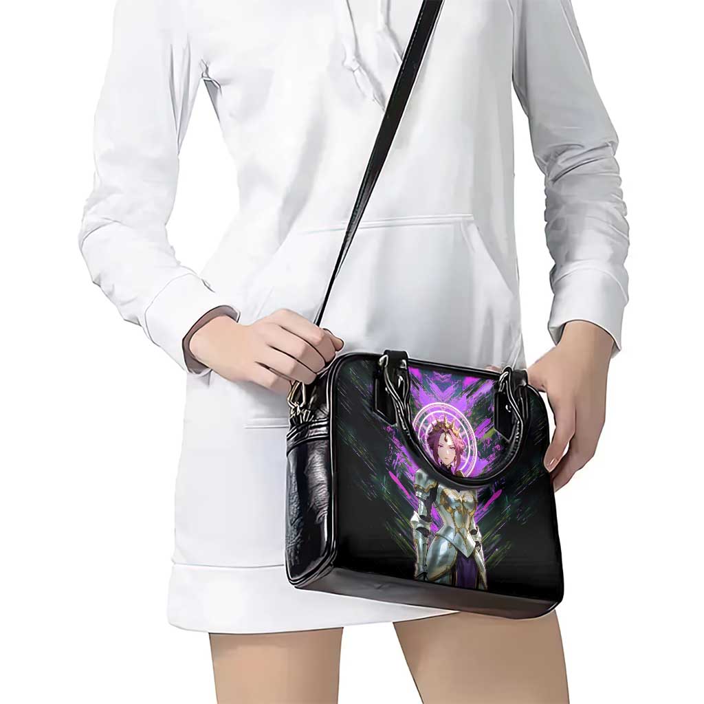 Mirellia Q Melromarc The Rising of the Shield Hero Shoulder Handbag with Queen Armor and Magical Emblem Background - The Mazicc