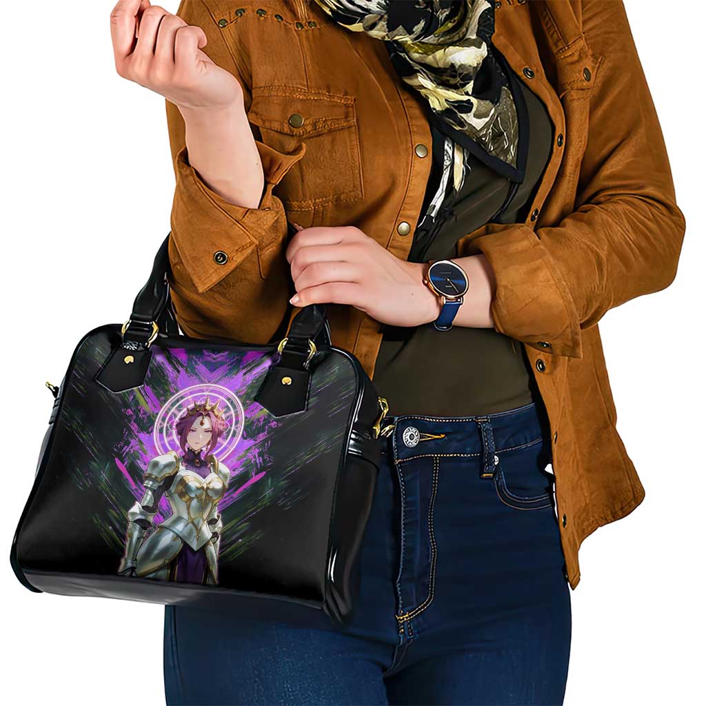 Mirellia Q Melromarc The Rising of the Shield Hero Shoulder Handbag with Queen Armor and Magical Emblem Background - The Mazicc