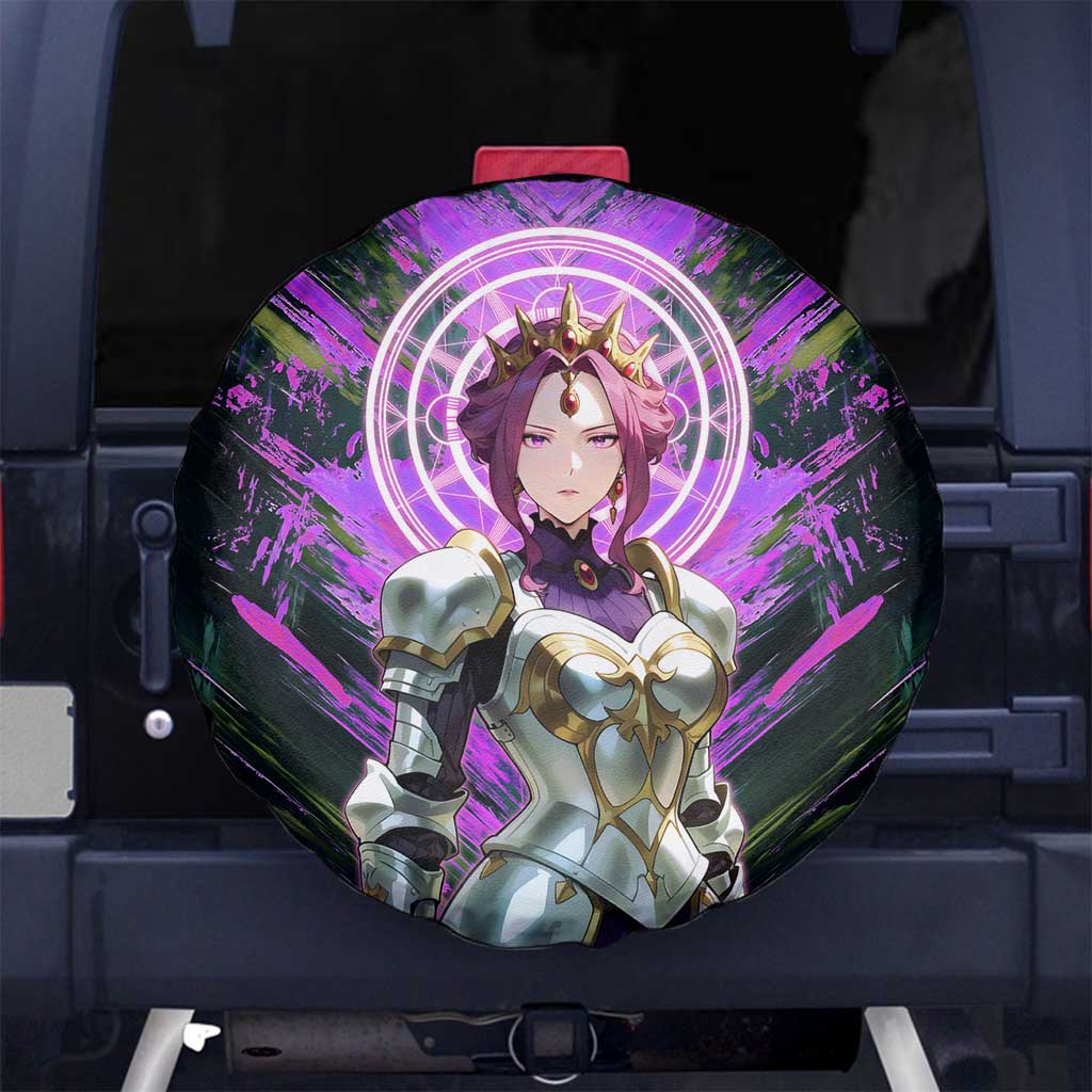Mirellia Q Melromarc The Rising of the Shield Hero Spare Tire Cover with Queen Armor and Magical Emblem Background - The Mazicc