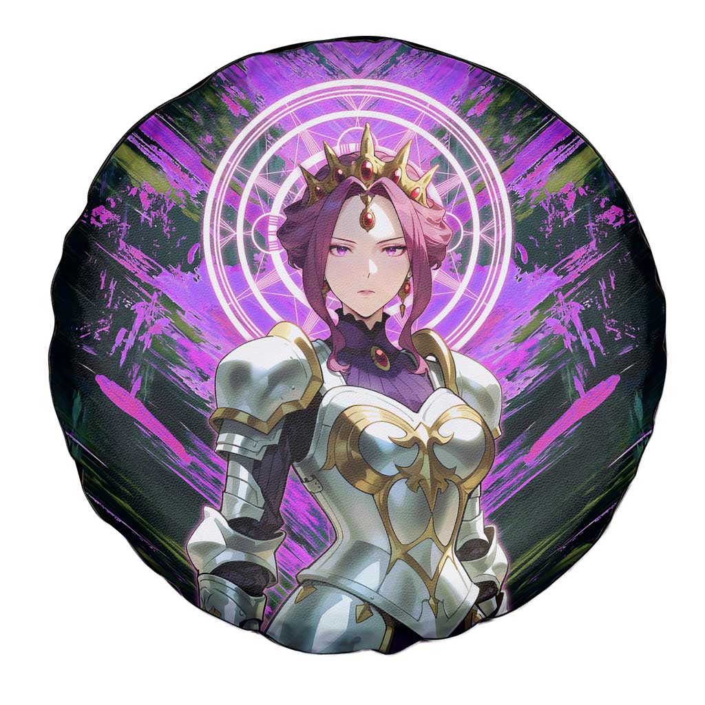 Mirellia Q Melromarc The Rising of the Shield Hero Spare Tire Cover with Queen Armor and Magical Emblem Background - The Mazicc