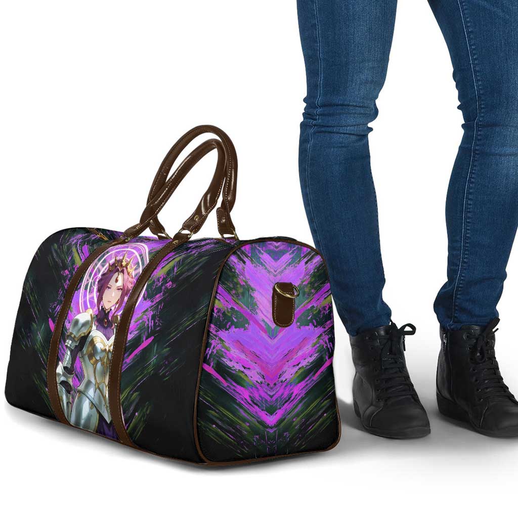 Mirellia Q Melromarc The Rising of the Shield Hero Travel Bag with Queen Armor and Magical Emblem Background - The Mazicc
