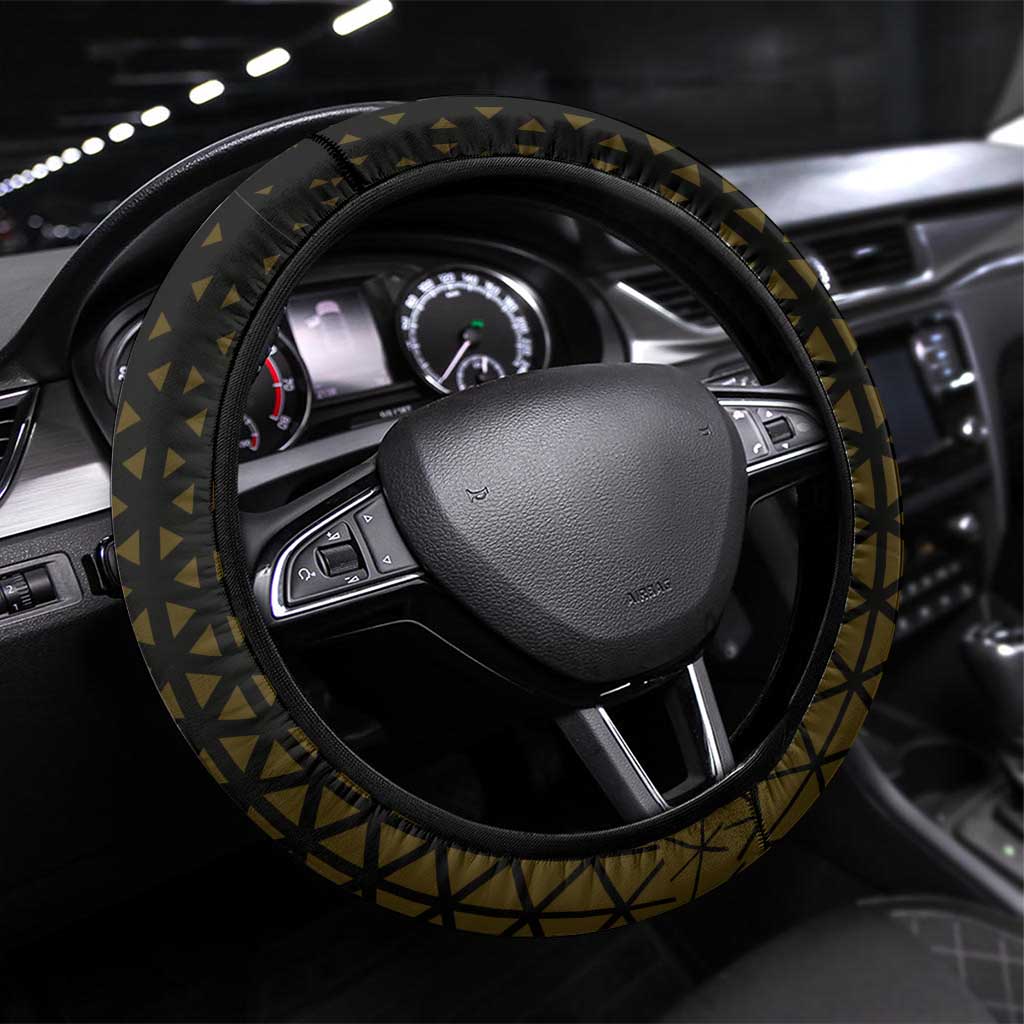 Sanji One Piece Basketball Theme Yellow and Black Design Steering Wheel Cover with Pirate Chef Logo and Jump Shot Pose - The Mazicc
