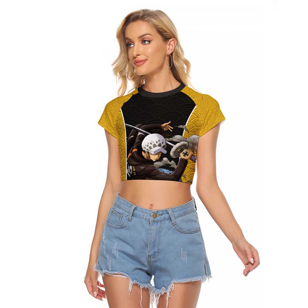 Trafalgar Law - One Piece Raglan Cropped T Shirt Anime Style