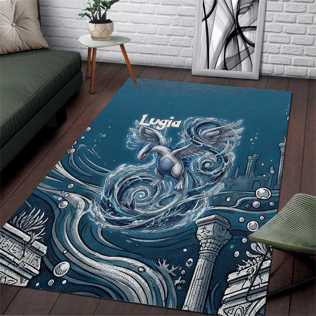 Lugia Legendary Area Rug Lugia in the Lost Underwater Temple