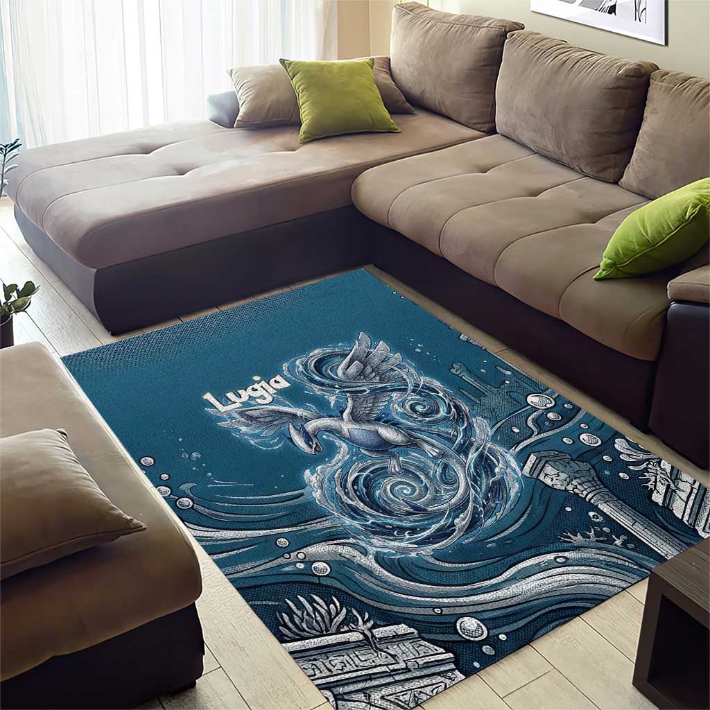Lugia Legendary Area Rug Lugia in the Lost Underwater Temple