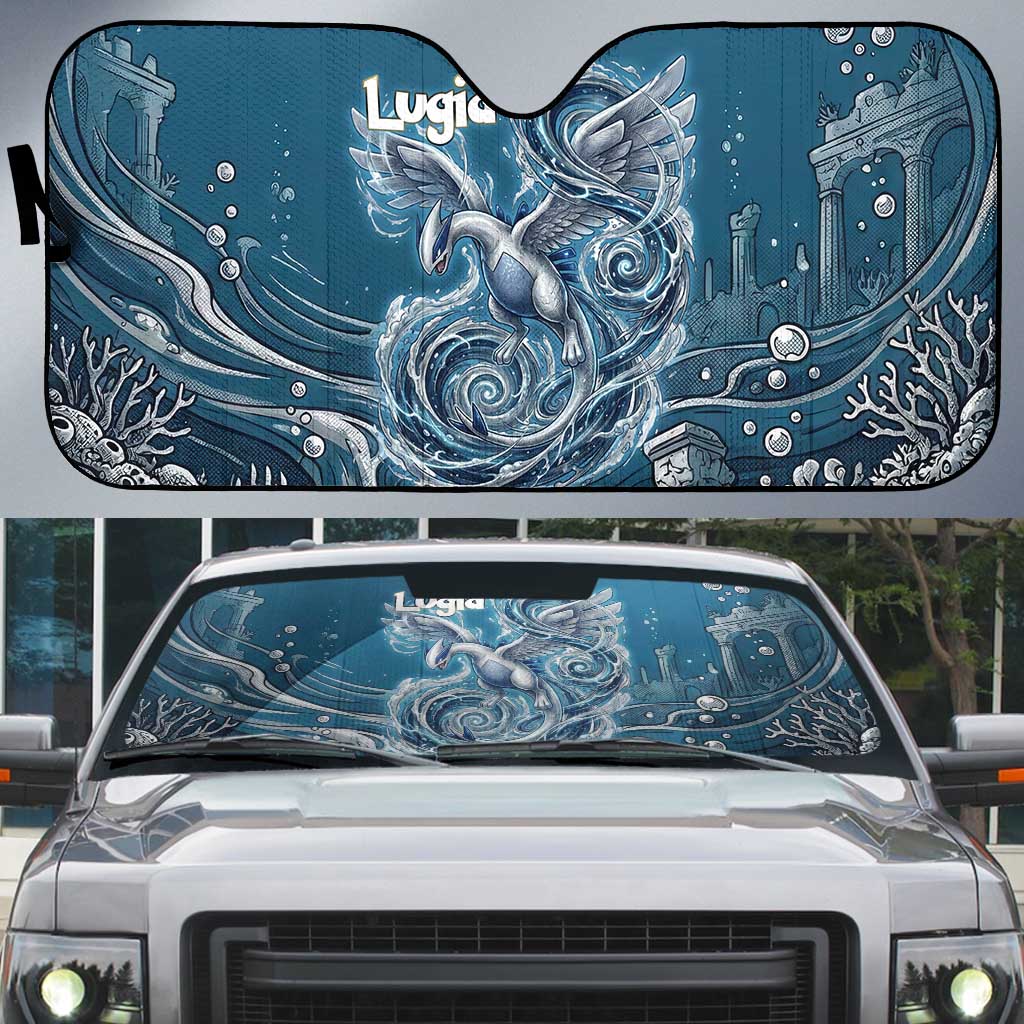 Lugia Legendary Auto Sun Shade Lugia in the Lost Underwater Temple