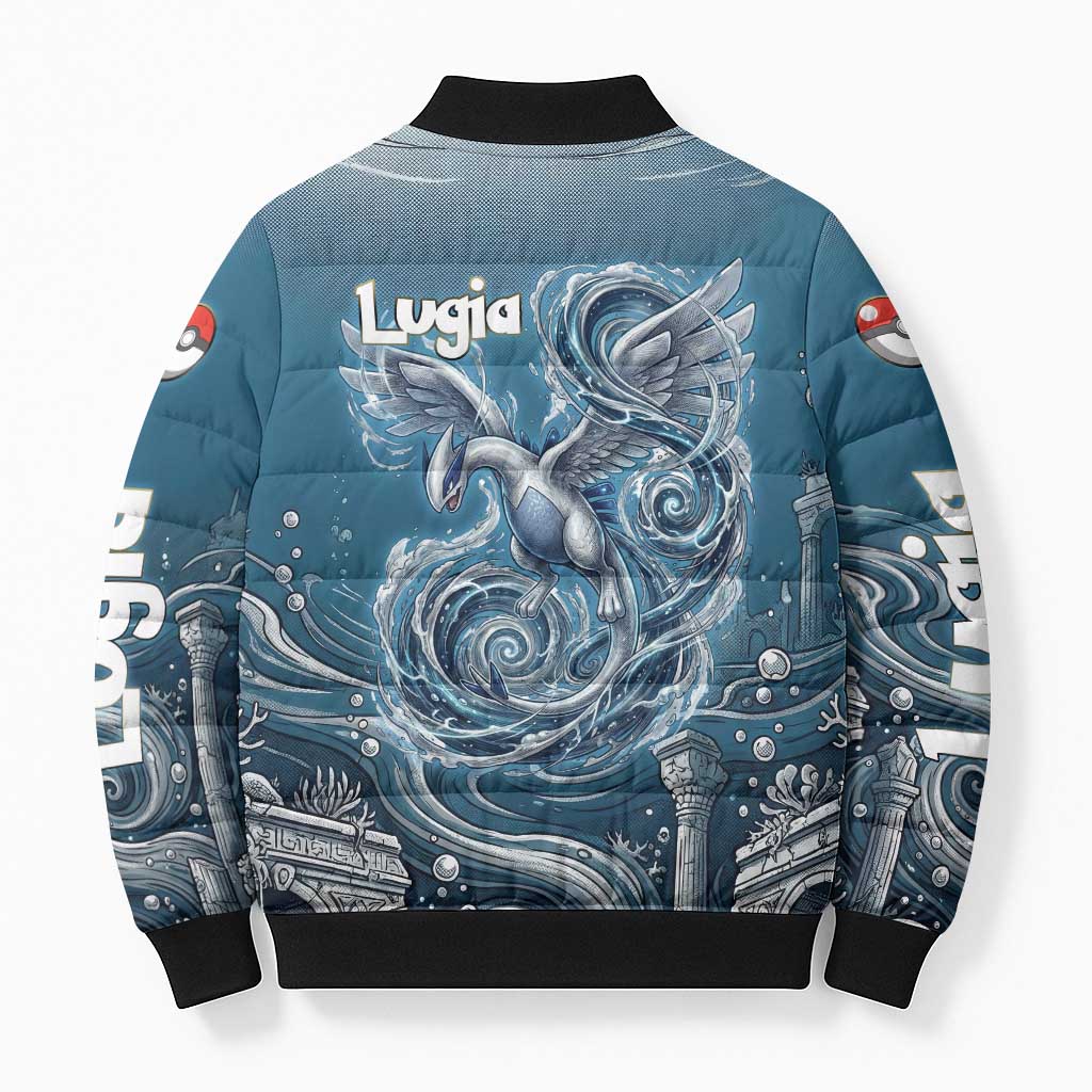 Lugia Legendary Bomber Puffer Jacket Lugia in the Lost Underwater Temple
