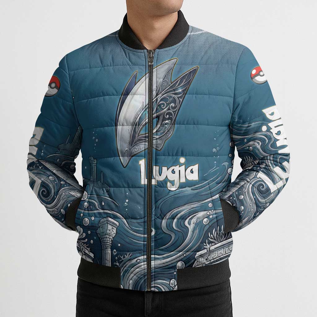 Lugia Legendary Bomber Puffer Jacket Lugia in the Lost Underwater Temple