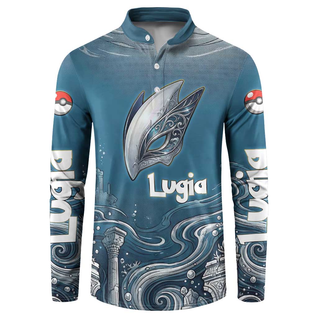 Lugia Legendary Button Sweatshirt Lugia in the Lost Underwater Temple