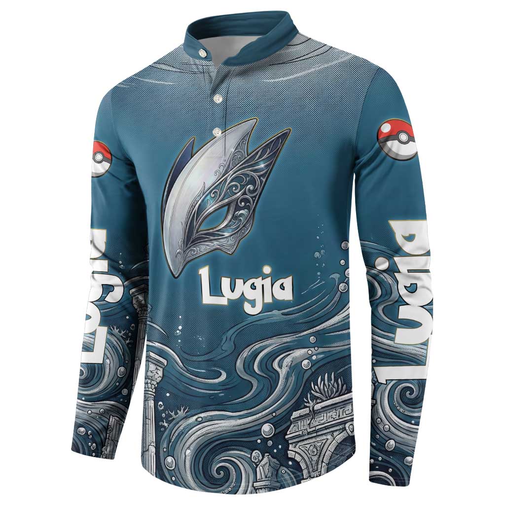 Lugia Legendary Button Sweatshirt Lugia in the Lost Underwater Temple