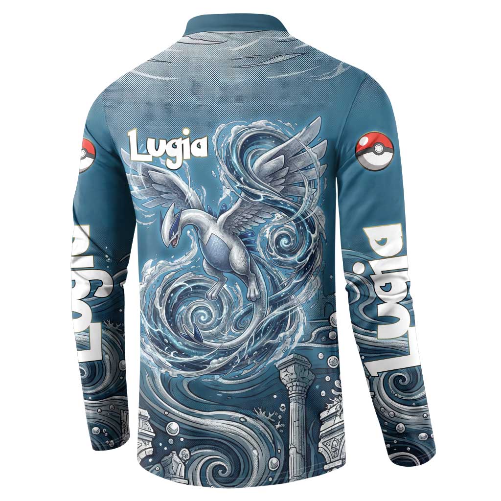 Lugia Legendary Button Sweatshirt Lugia in the Lost Underwater Temple
