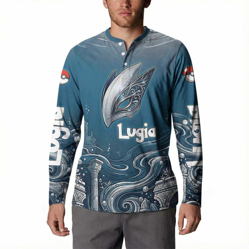 Lugia Legendary Button Sweatshirt Lugia in the Lost Underwater Temple