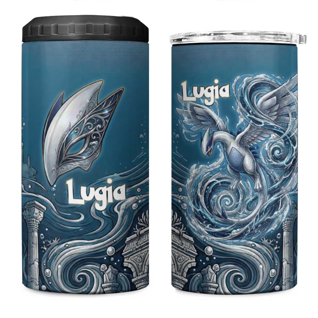 Lugia Legendary 4 in 1 Can Cooler Tumbler Lugia in the Lost Underwater Temple