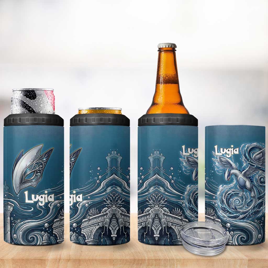 Lugia Legendary 4 in 1 Can Cooler Tumbler Lugia in the Lost Underwater Temple