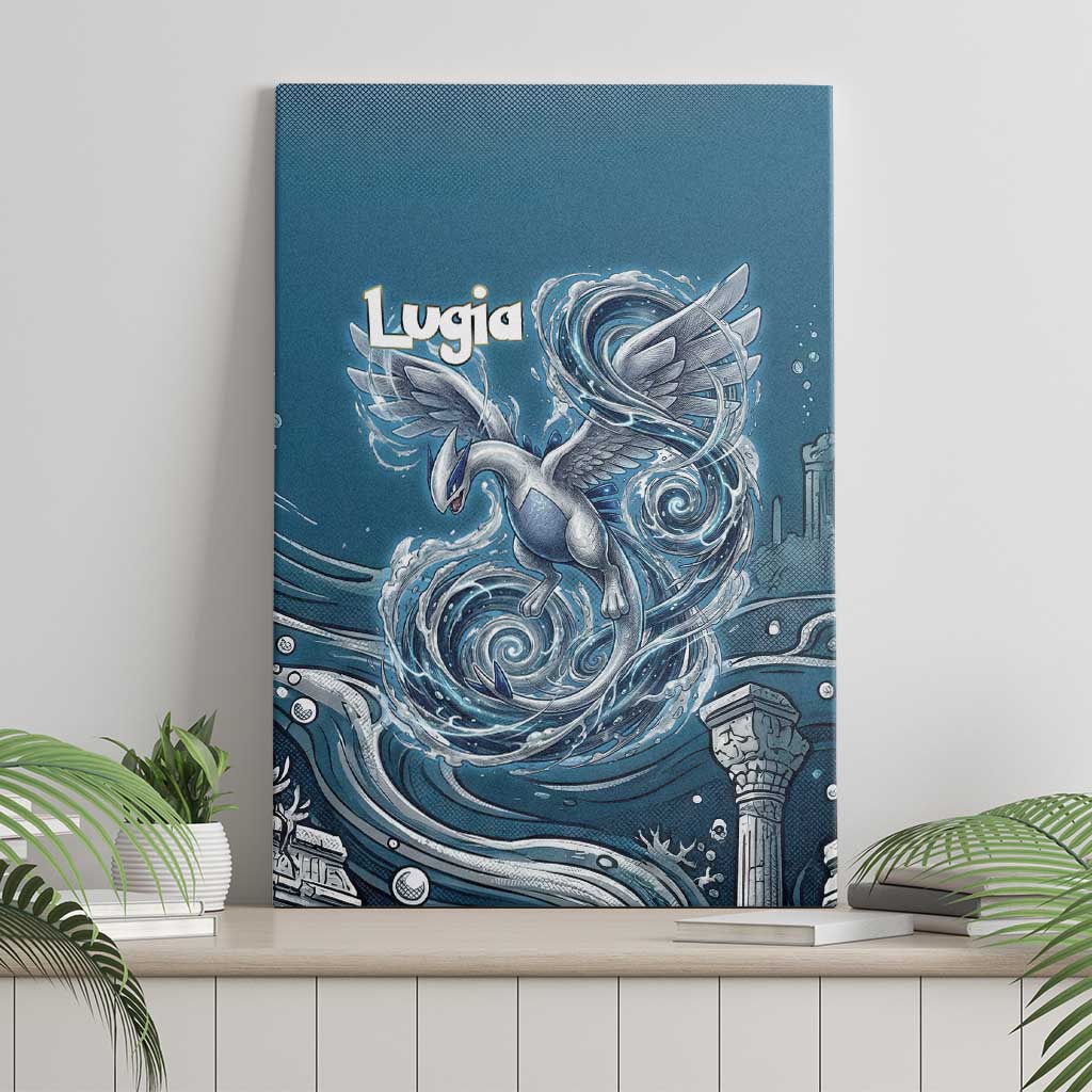 Lugia Legendary Canvas Wall Art Lugia in the Lost Underwater Temple