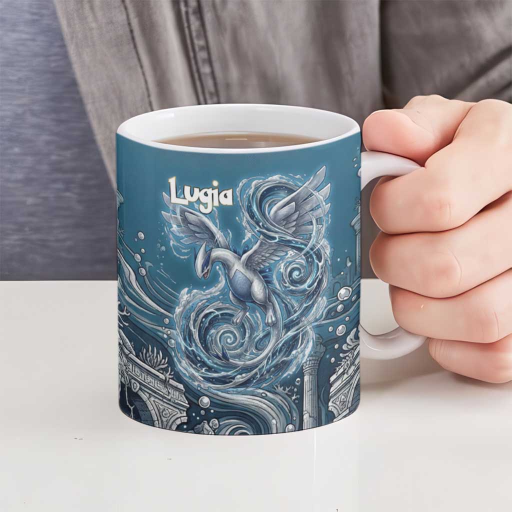 Lugia Legendary Ceramic Mug Lugia in the Lost Underwater Temple