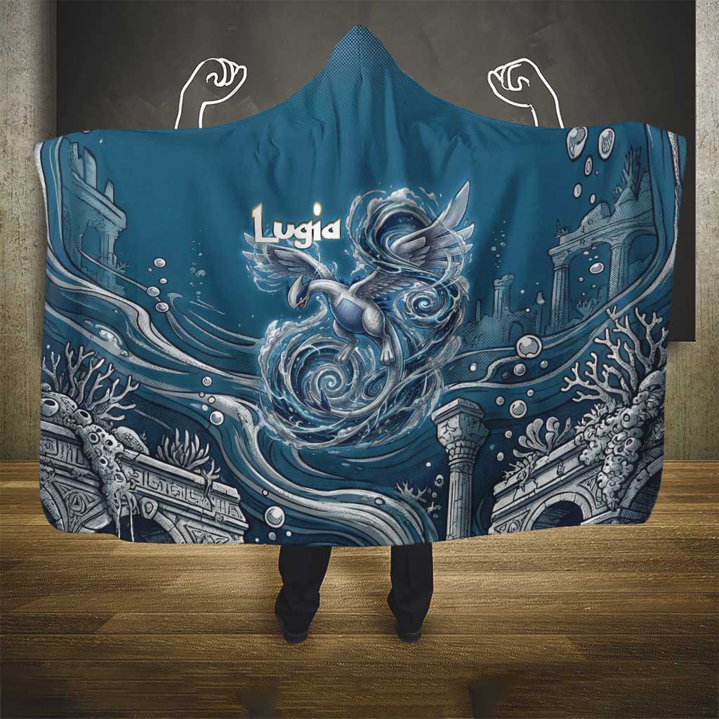 Lugia Legendary Hooded Blanket Lugia in the Lost Underwater Temple