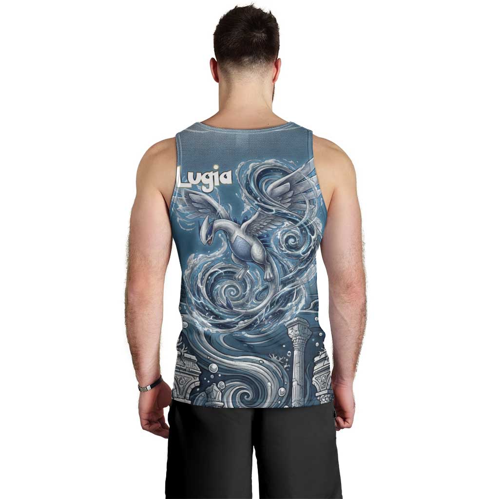 Lugia Legendary Men Tank Top Lugia in the Lost Underwater Temple