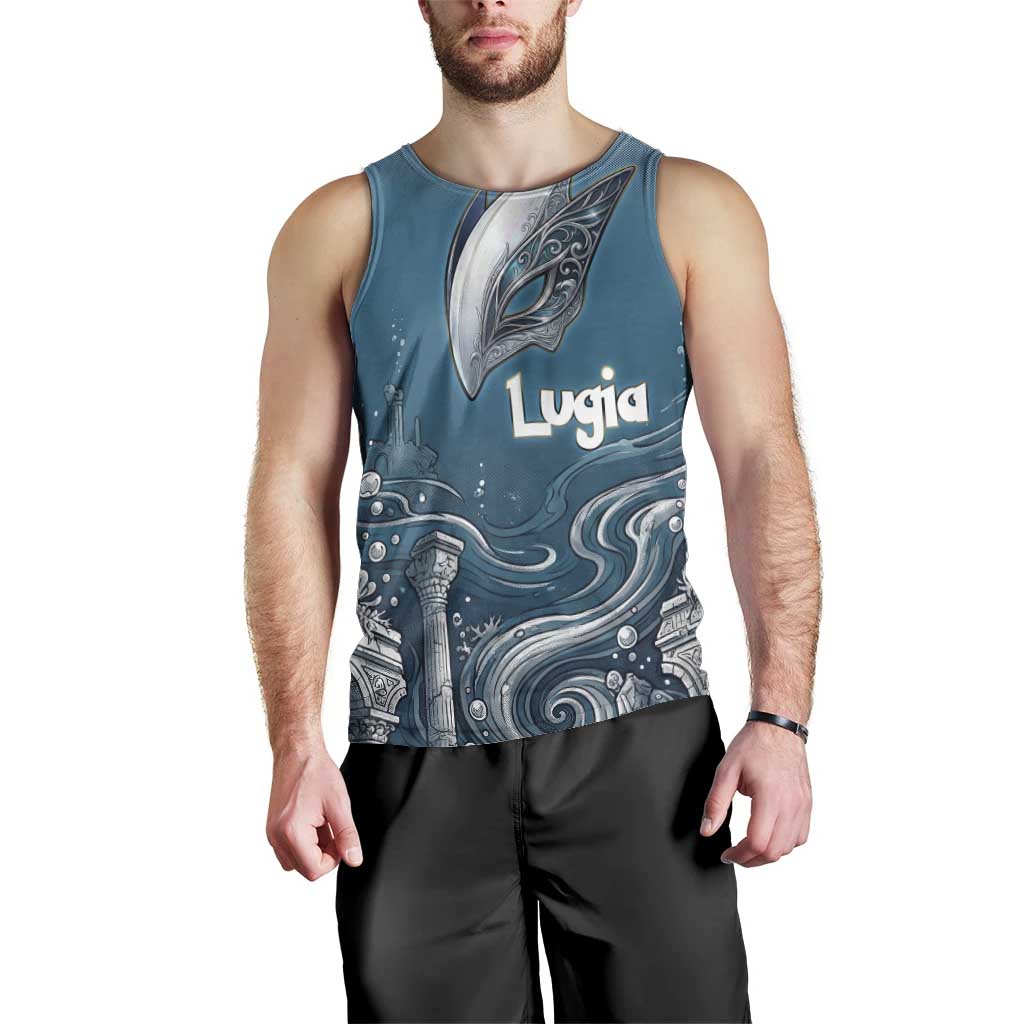 Lugia Legendary Men Tank Top Lugia in the Lost Underwater Temple