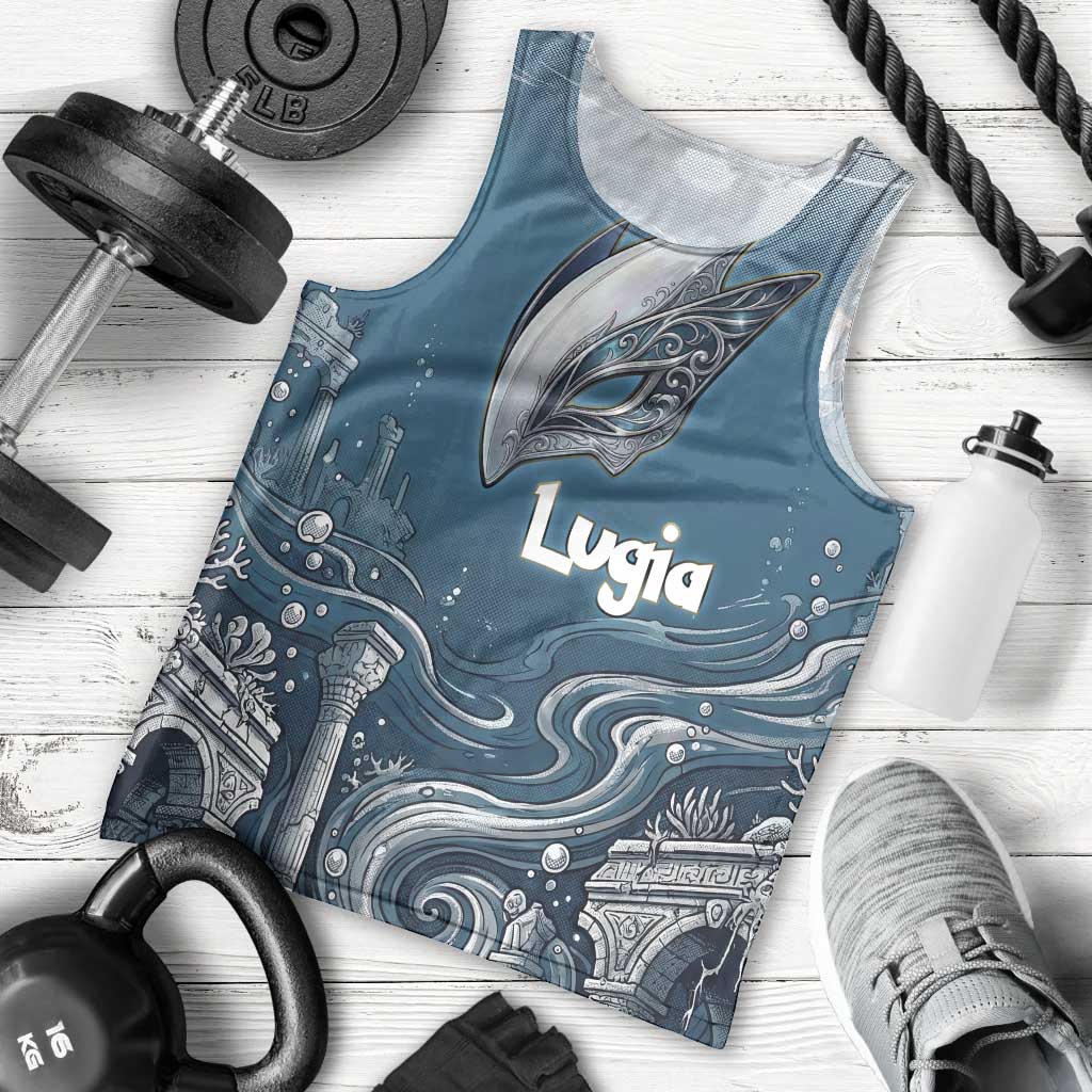 Lugia Legendary Men Tank Top Lugia in the Lost Underwater Temple