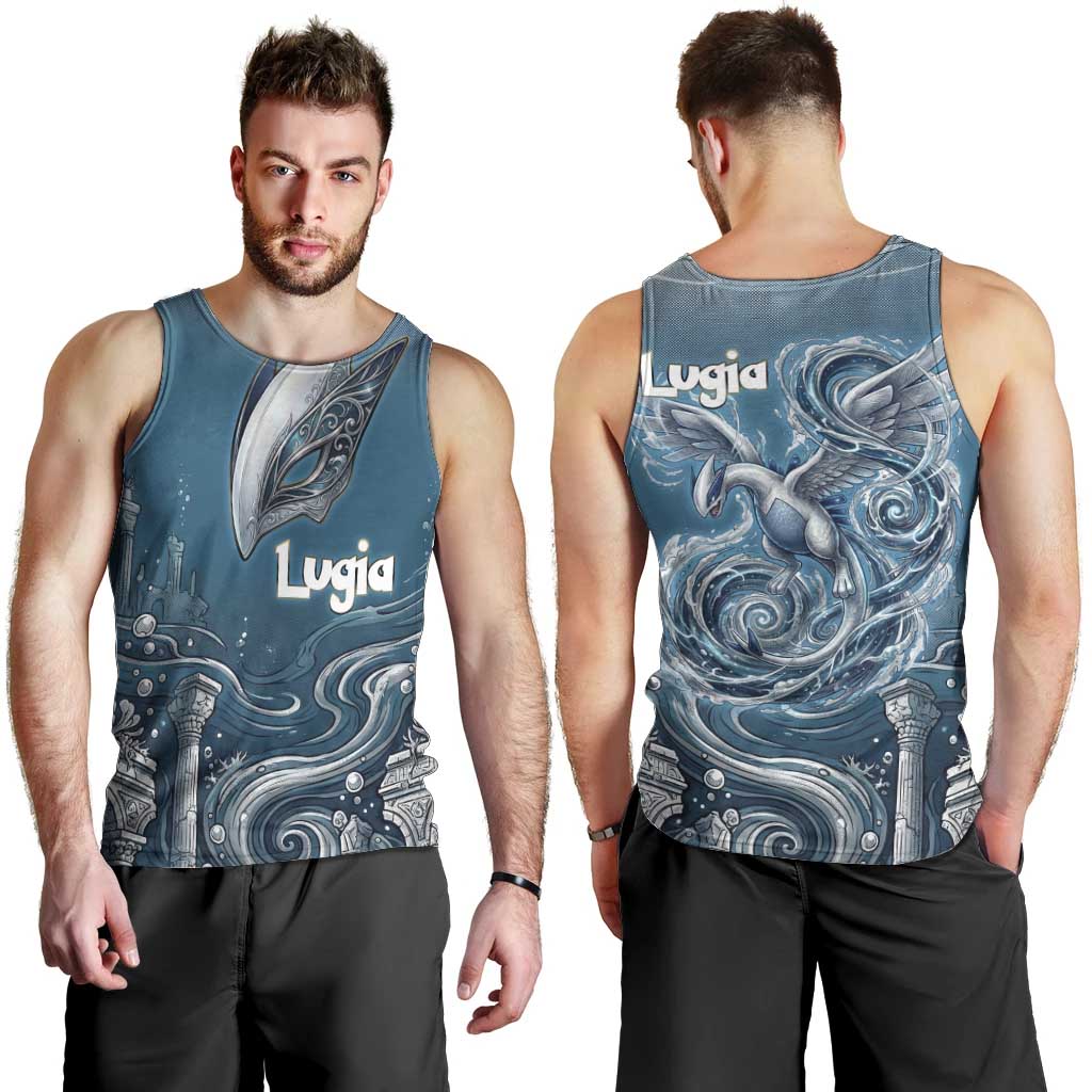 Lugia Legendary Men Tank Top Lugia in the Lost Underwater Temple