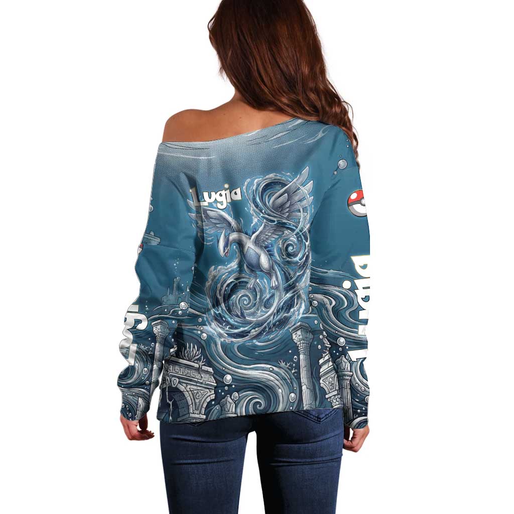 Lugia Legendary Off Shoulder Sweater Lugia in the Lost Underwater Temple