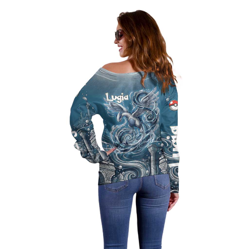 Lugia Legendary Off Shoulder Sweater Lugia in the Lost Underwater Temple