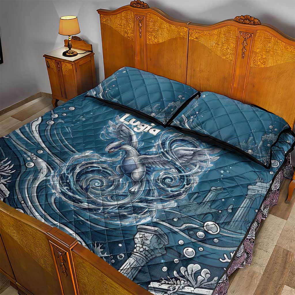 Lugia Legendary Quilt Bed Set Lugia in the Lost Underwater Temple