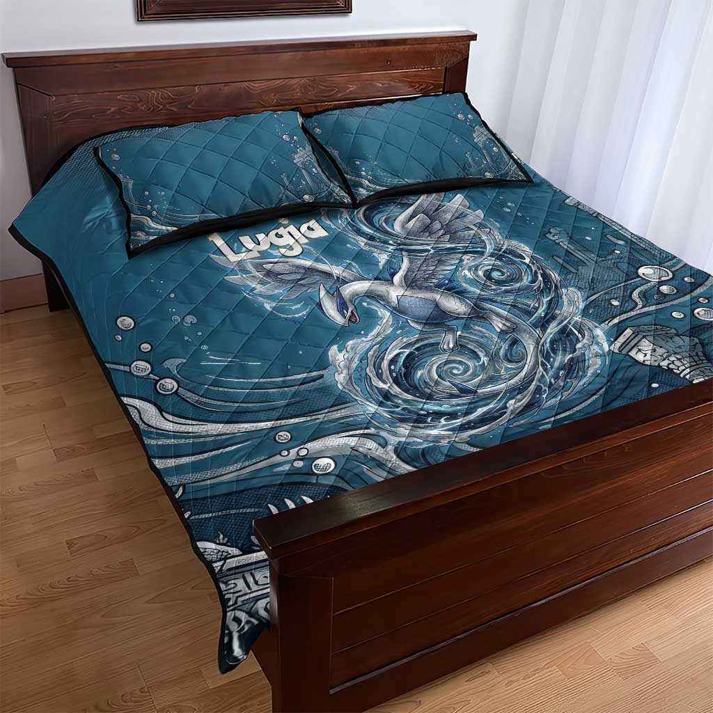 Lugia Legendary Quilt Bed Set Lugia in the Lost Underwater Temple