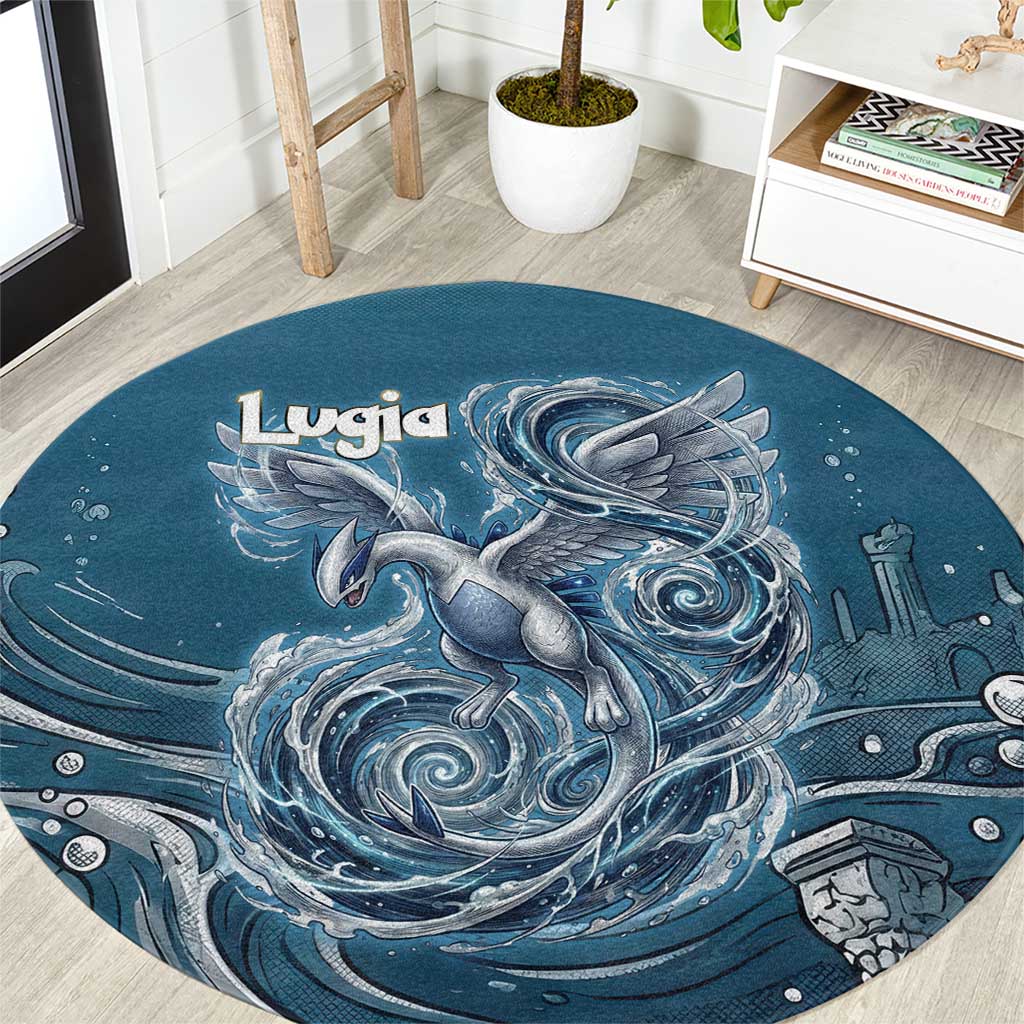 Lugia Legendary Round Carpet Lugia in the Lost Underwater Temple