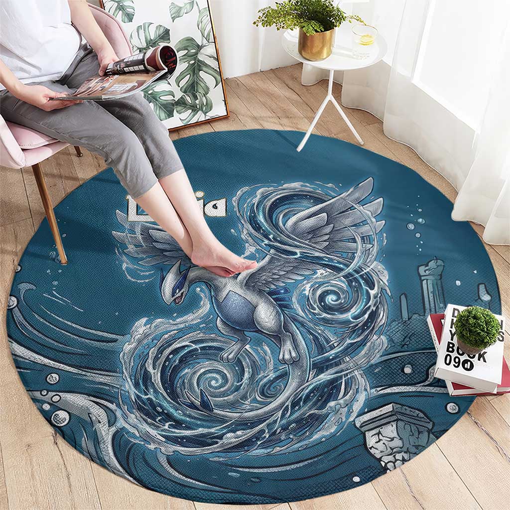 Lugia Legendary Round Carpet Lugia in the Lost Underwater Temple